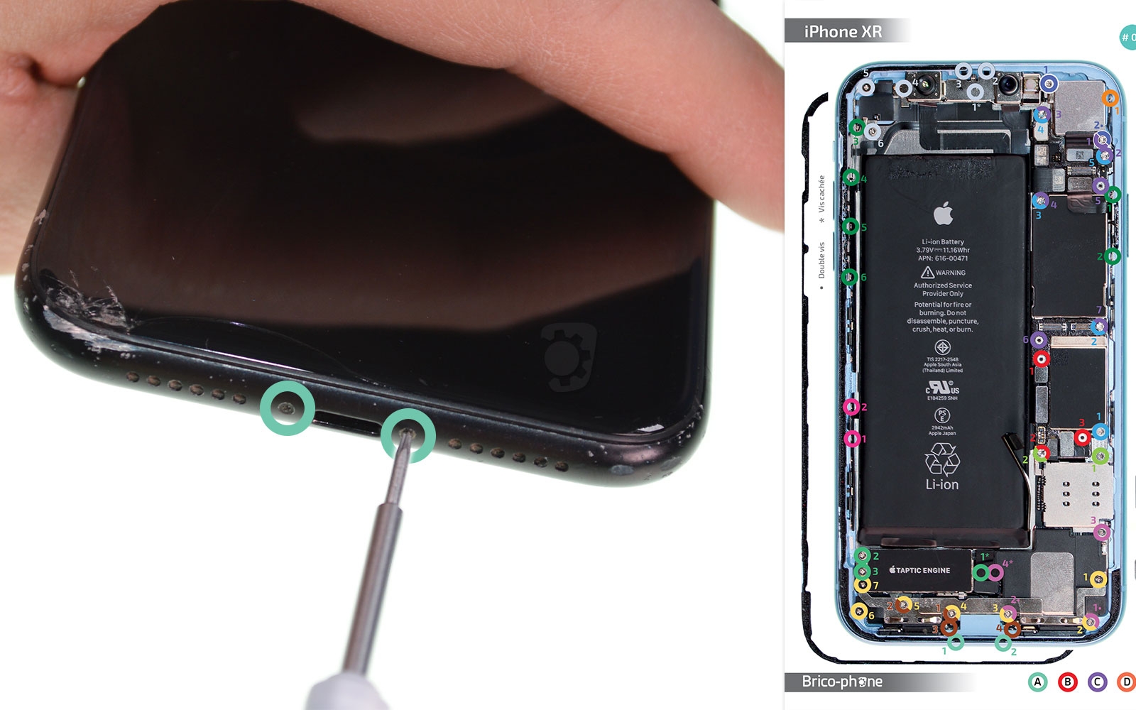 Changement de la coque arrière sur iPhone XR photo 1