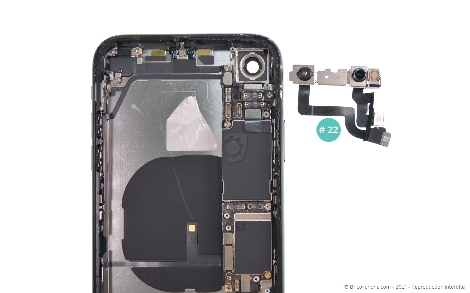 Changement de la coque arrière sur iPhone XR photo 4