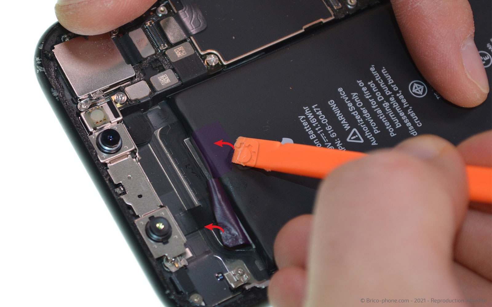 Changement de la coque arrière sur iPhone XR photo 3