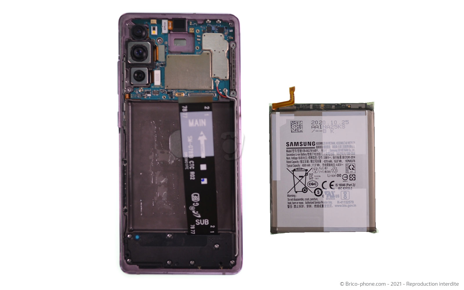 Démontage complet sur Galaxy S20 FE photo 2