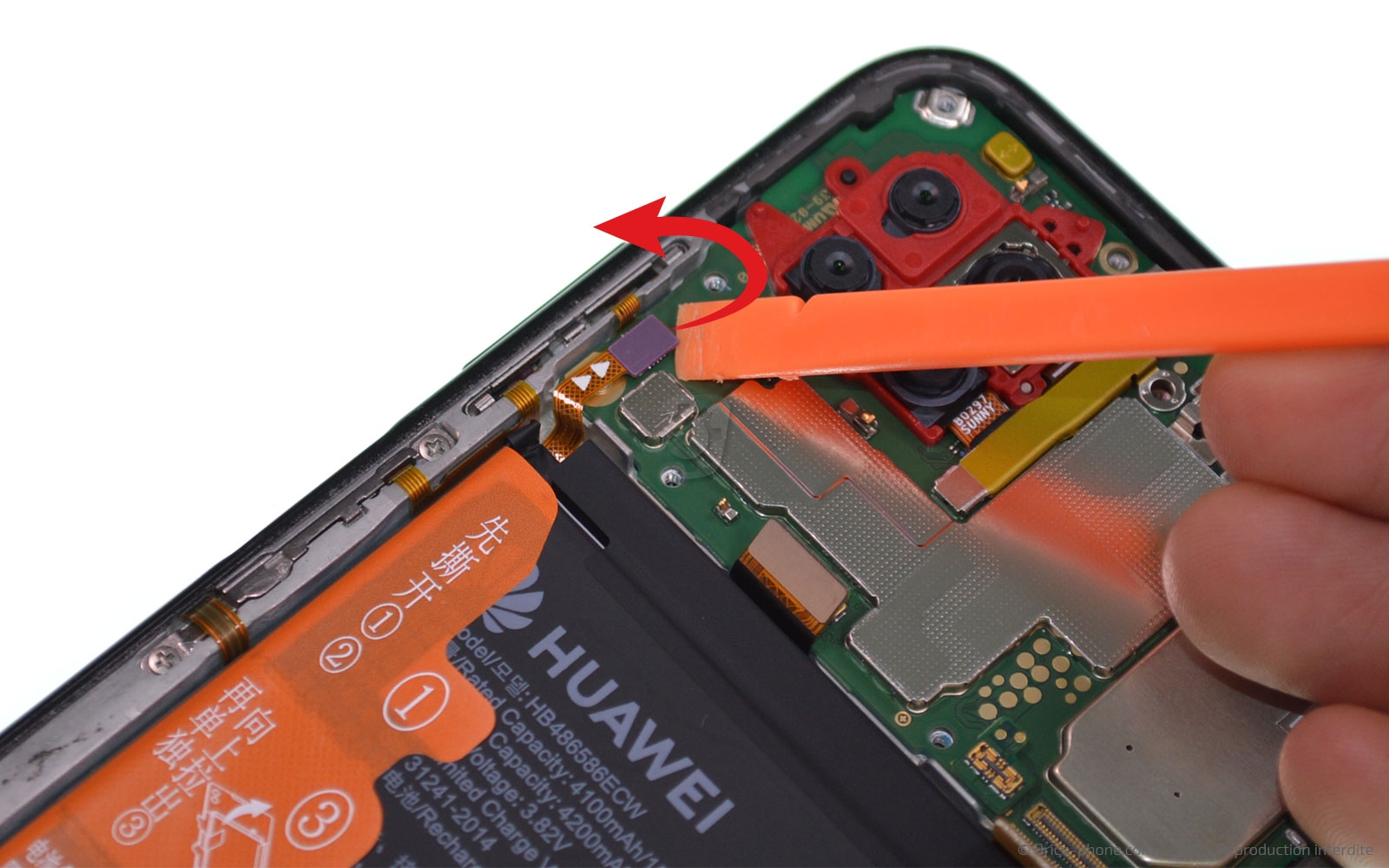 Changement du bloc écran avec batterie sur P40 Lite photo 3