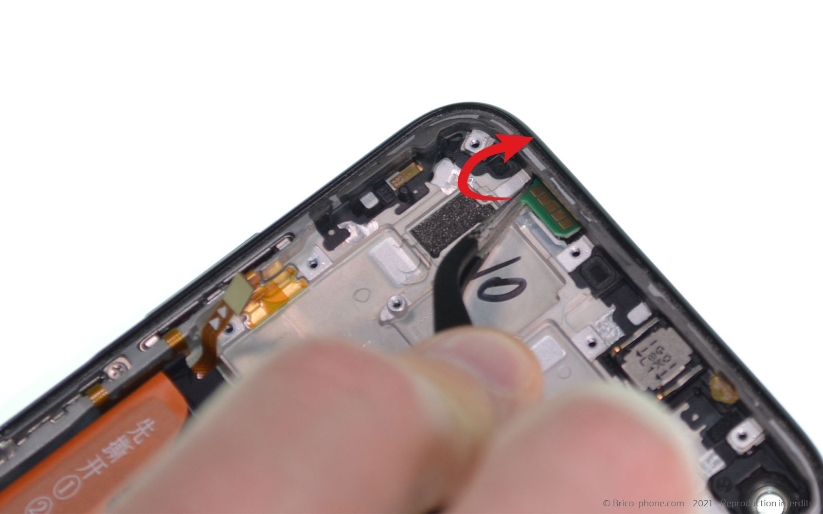 Changement du bloc écran avec batterie sur P40 Lite photo 2