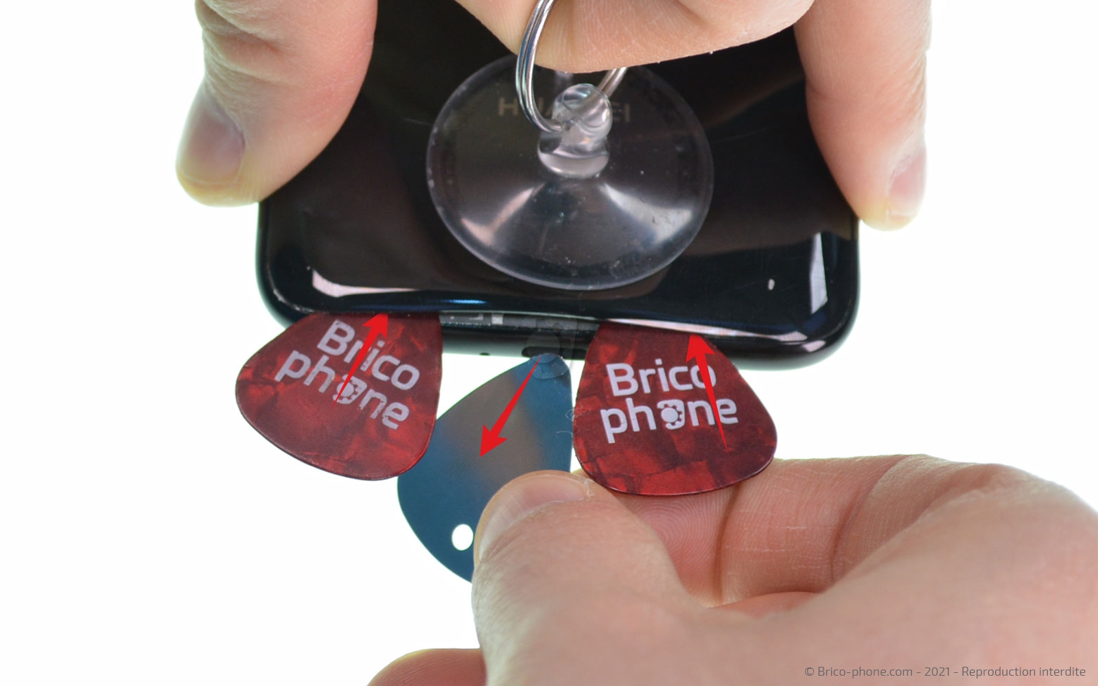 Changement du bloc écran avec batterie sur P40 Lite photo 4