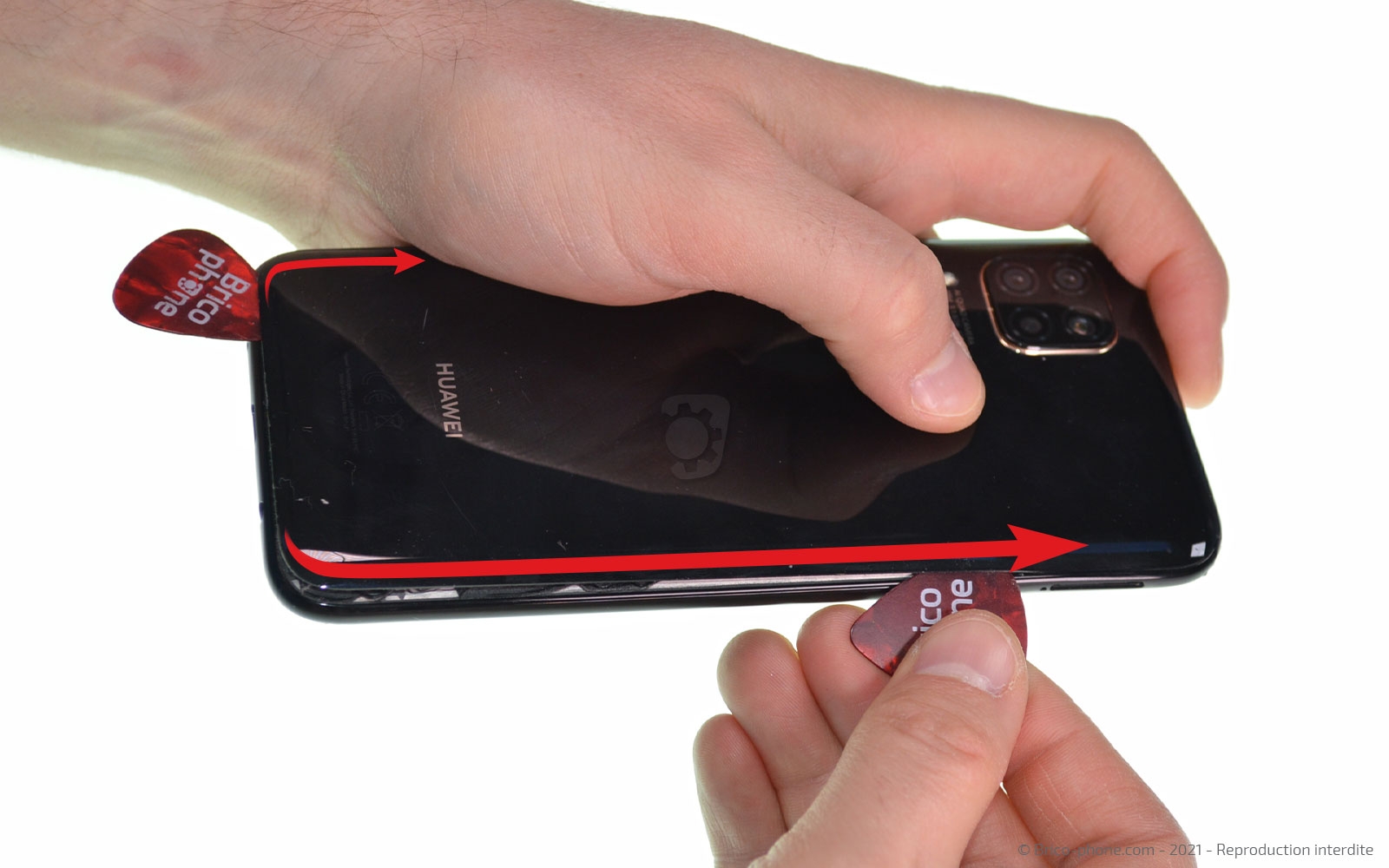 Changement du bloc écran avec batterie sur P40 Lite photo 1