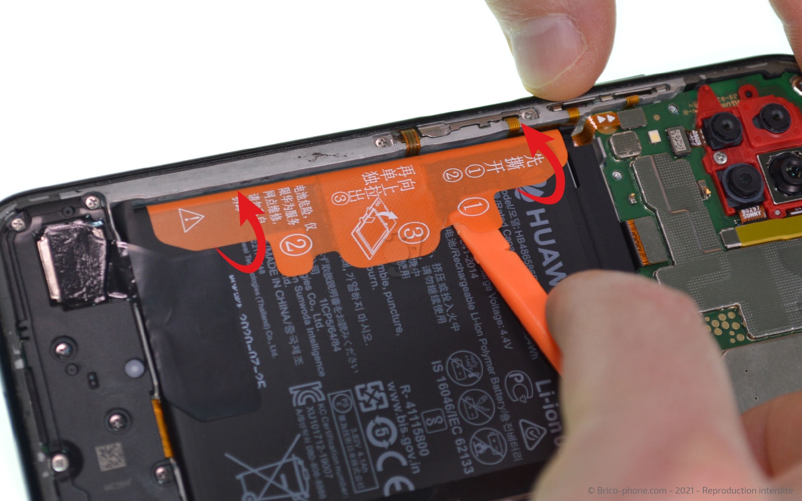 Changement de batterie sur P40 Lite photo 1