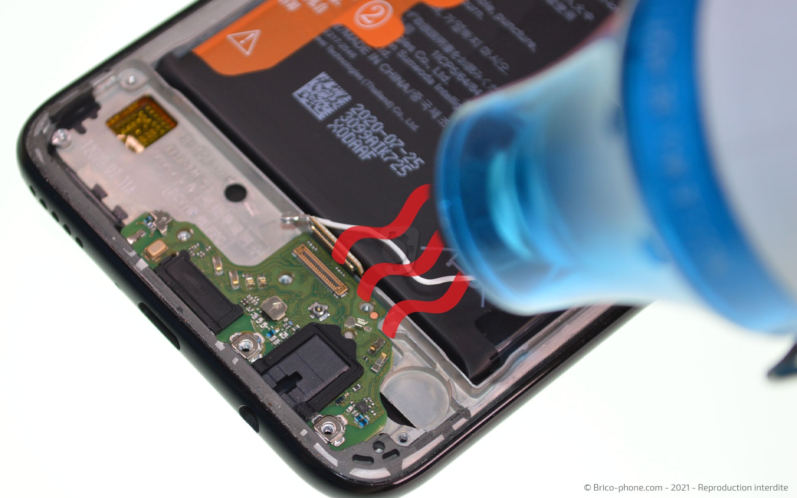 Changement du connecteur de charge sur P40 Lite photo 1