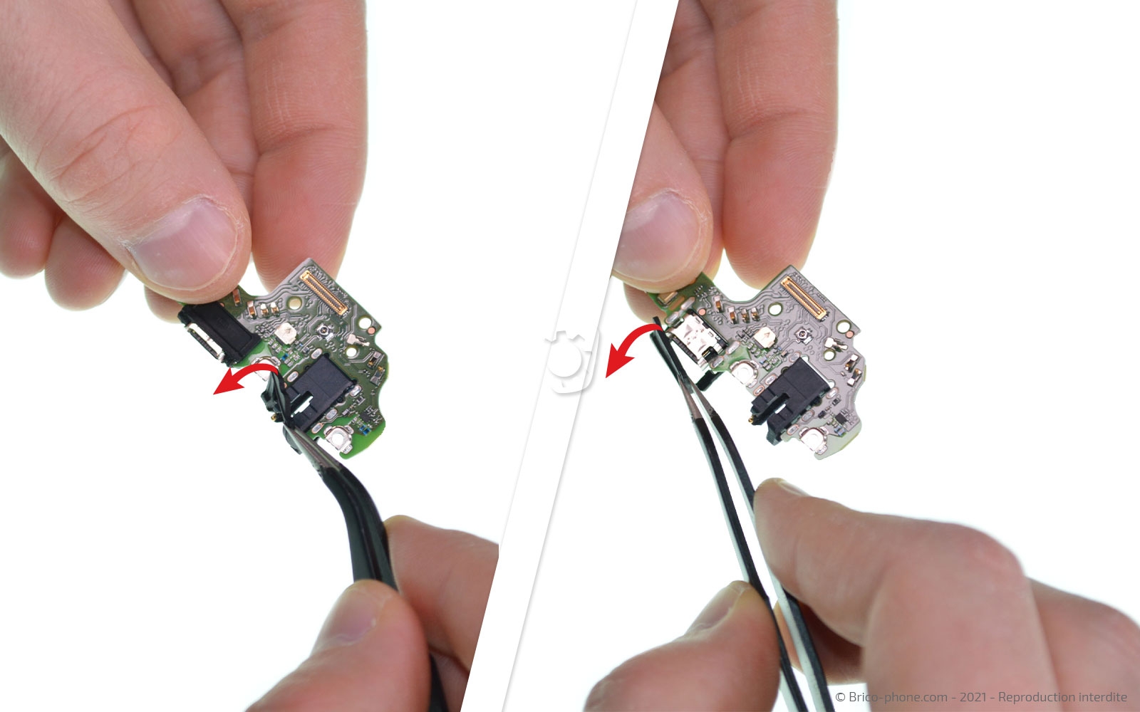 Changement du connecteur de charge sur P40 Lite photo 1