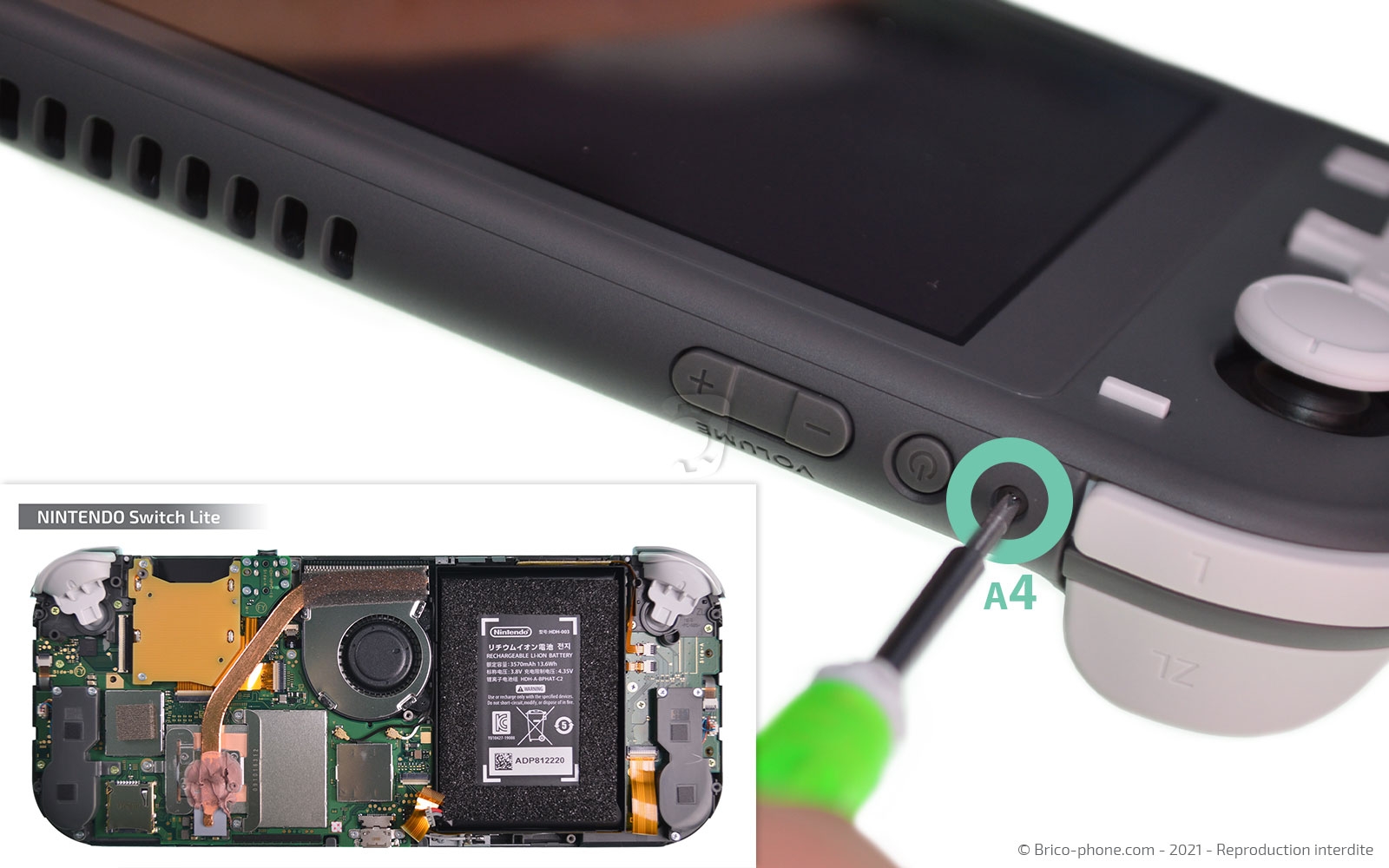 Changement de la vitre tactile ou du LCD  sur Switch Lite photo 2