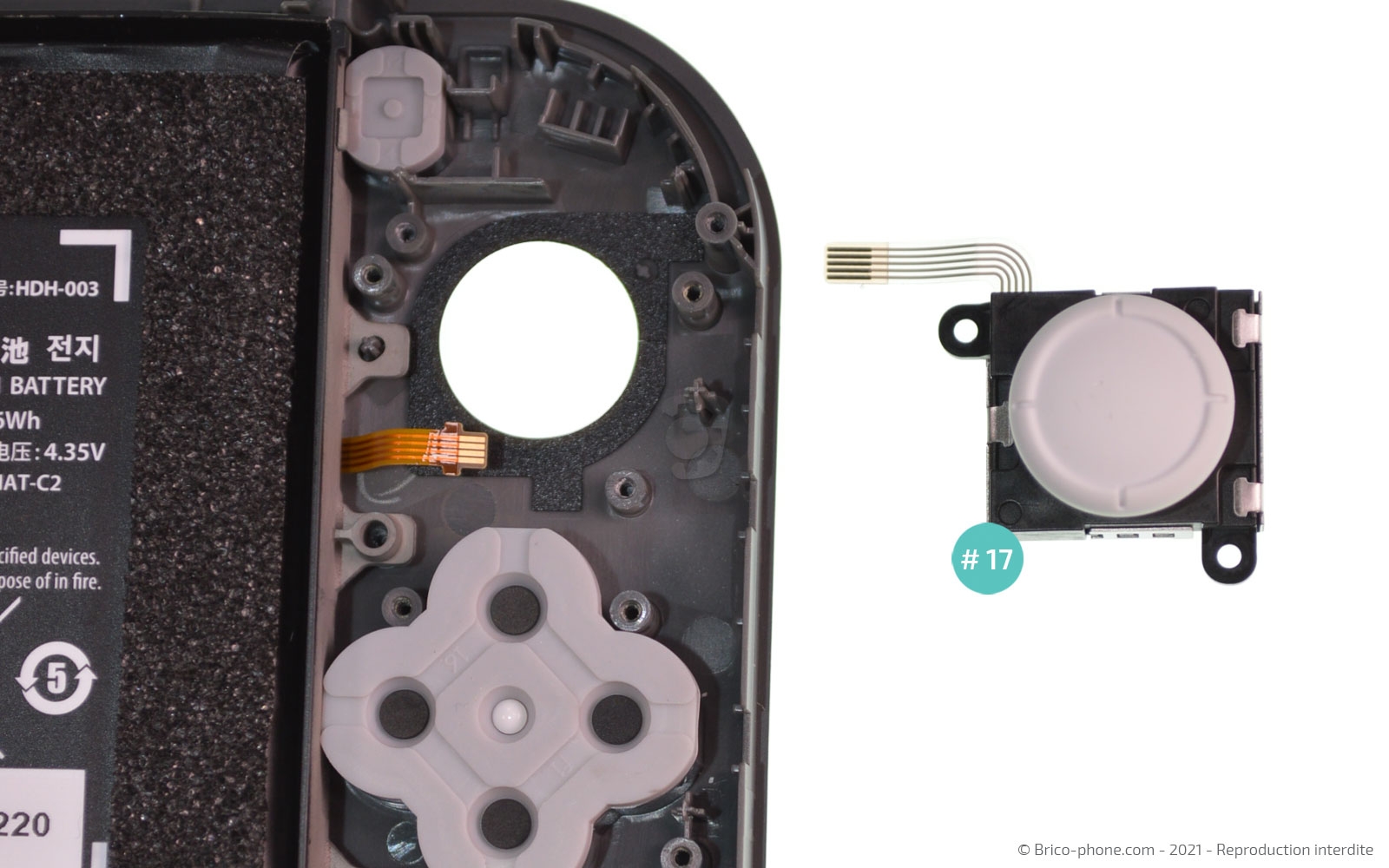 Changement d'un joystick sur Switch Lite photo 3