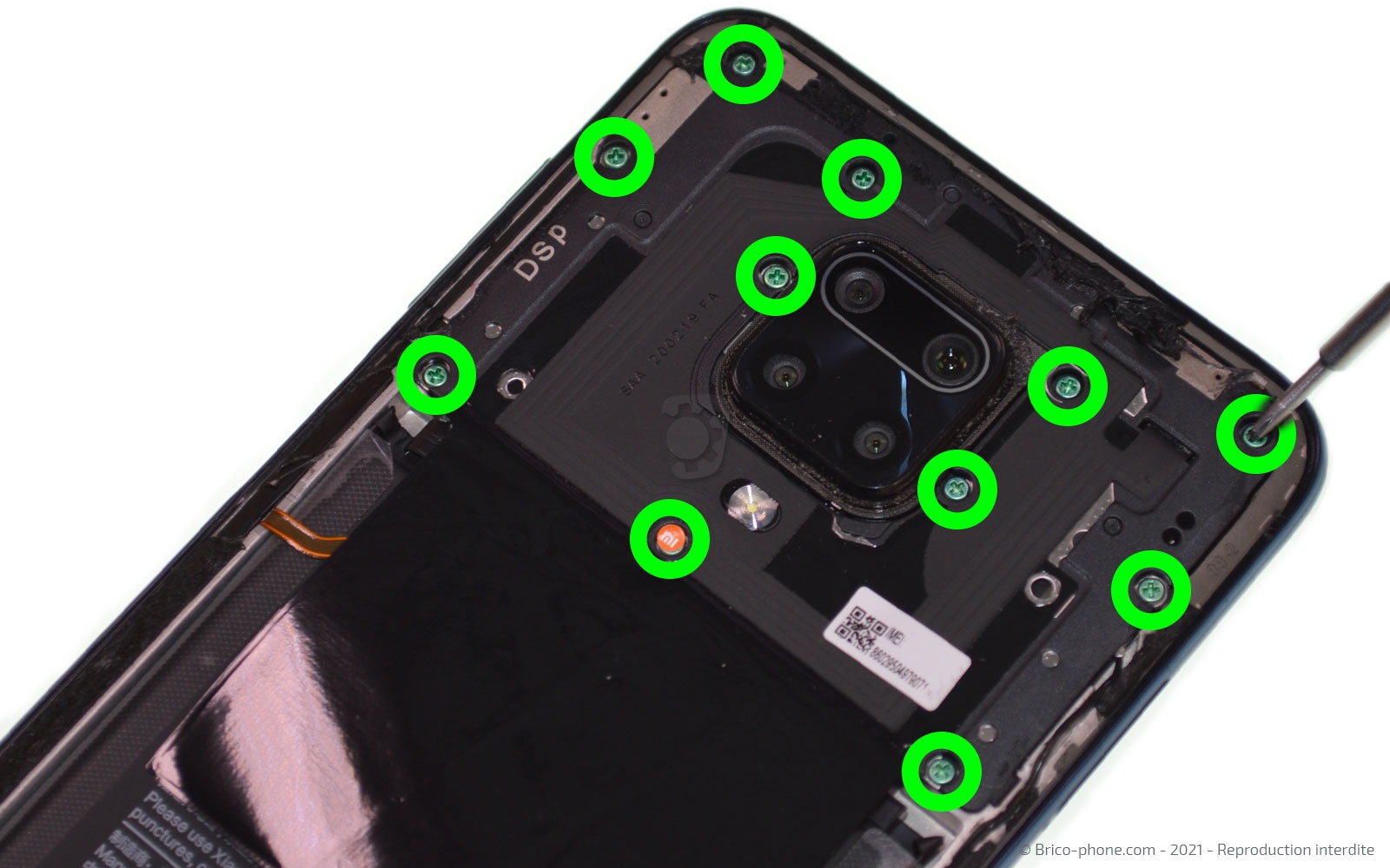 Changement de batterie sur Redmi Note 9 Pro photo 1