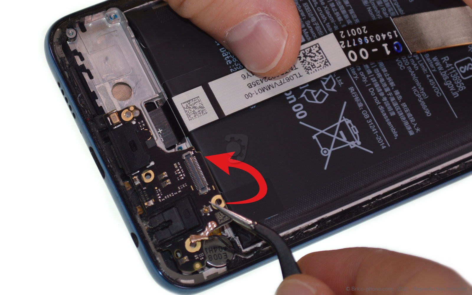 Changement du connecteur de charge sur Redmi Note 9 Pro photo 2