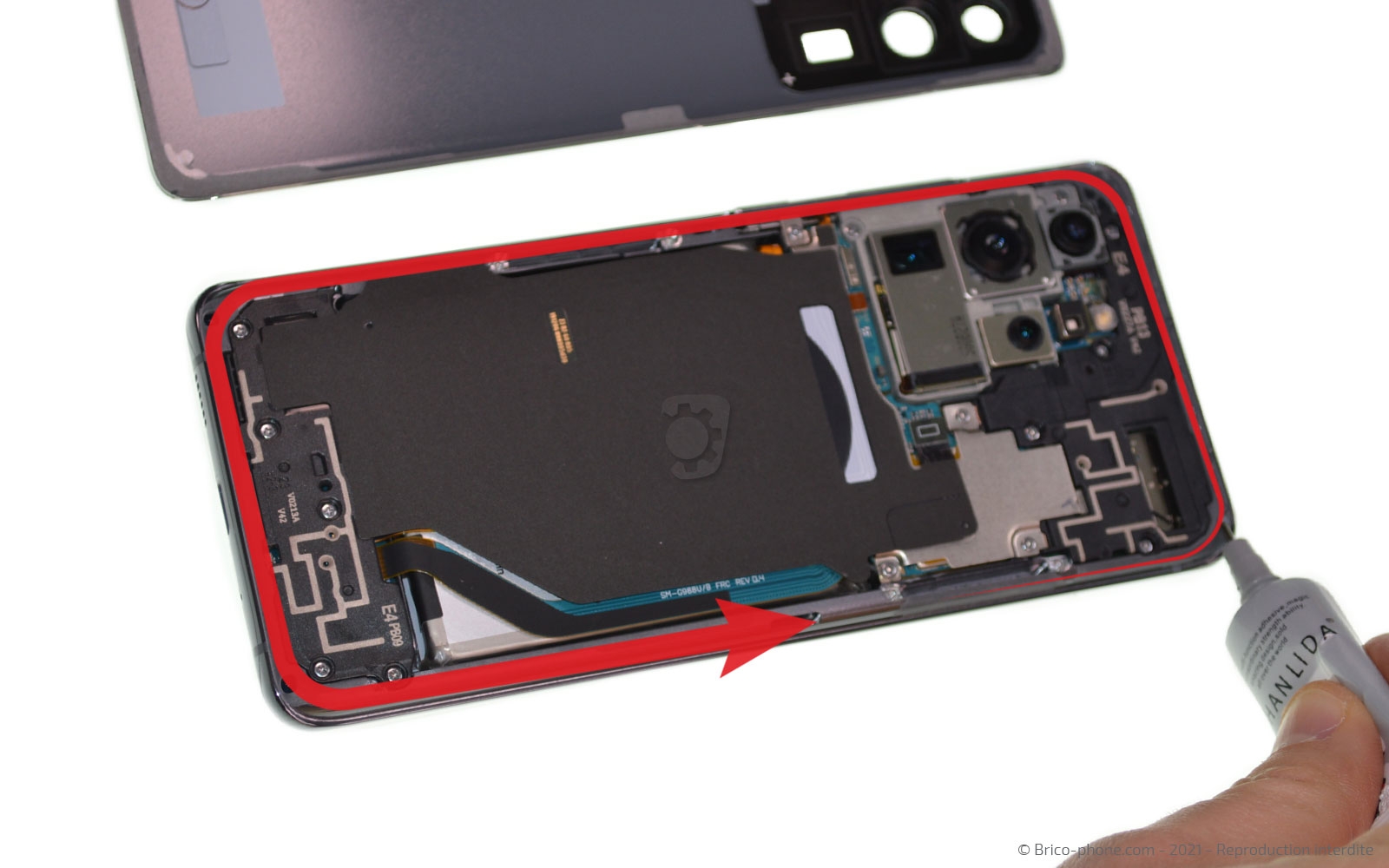 Changement de la batterie sur Galaxy S20 Ultra photo 2