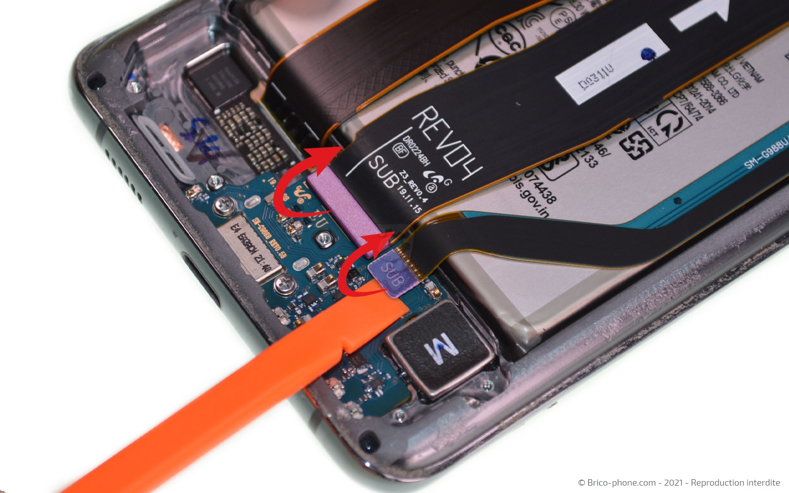 Changement du connecteur de charge sur Galaxy S20 Ultra photo 1