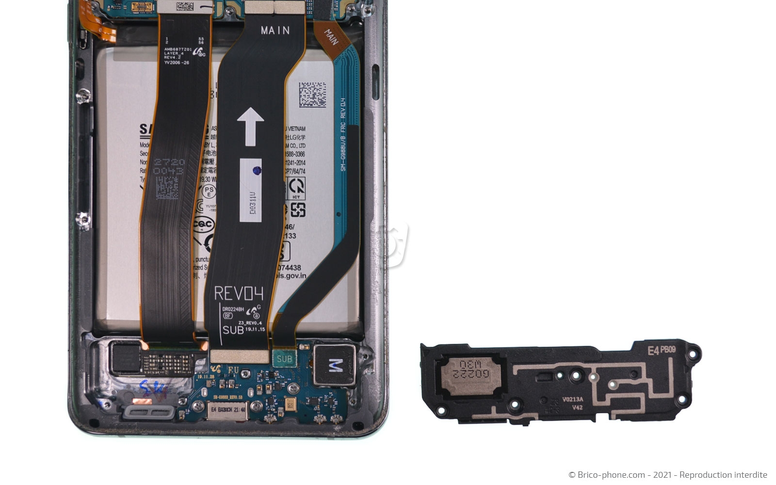 Changement du connecteur de charge sur Galaxy S20 Ultra photo 3