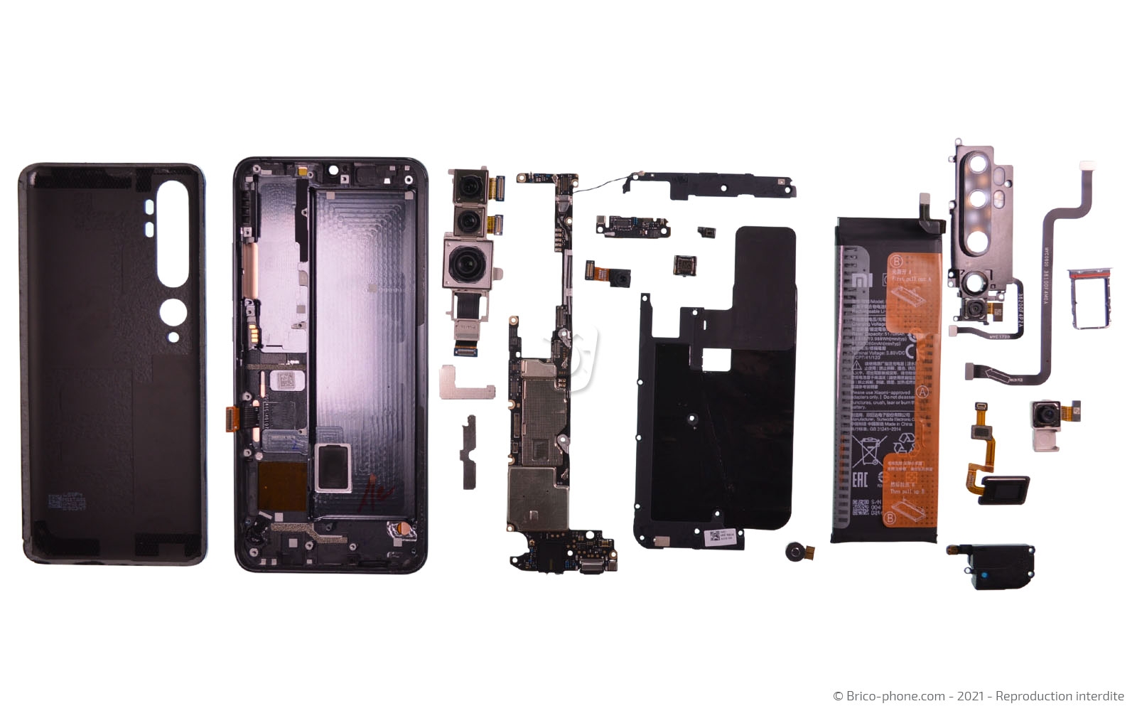 Démontage complet sur Mi Note 10 photo 1