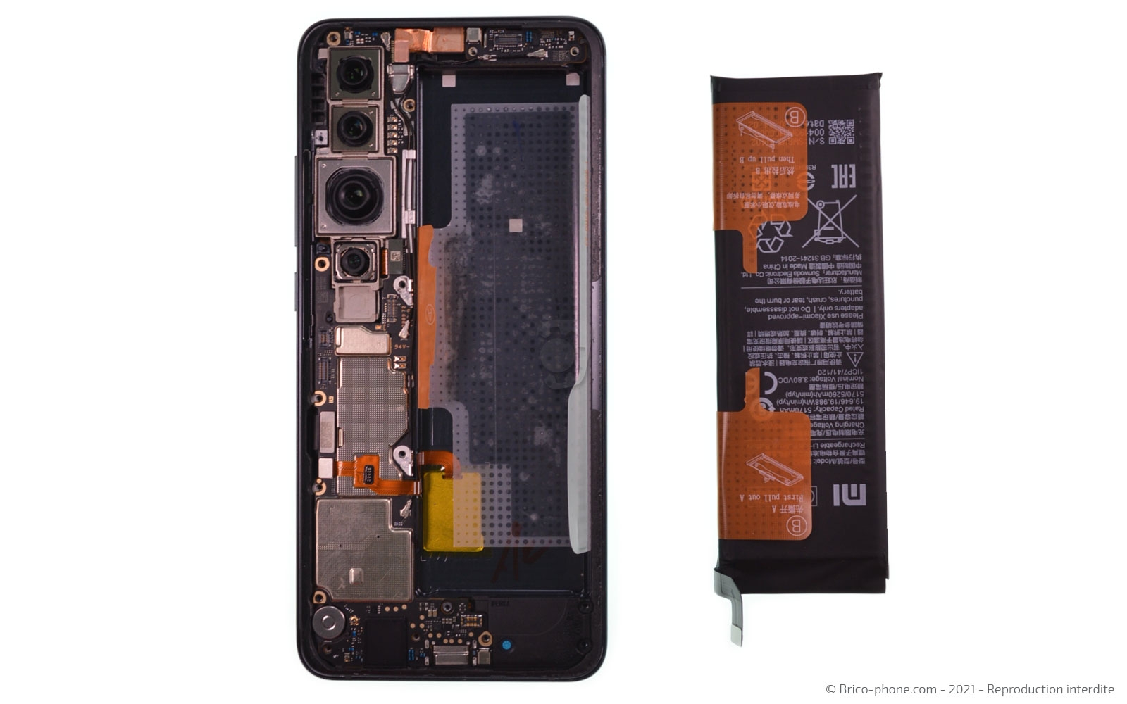 Changement de batterie sur Mi Note 10 photo 2