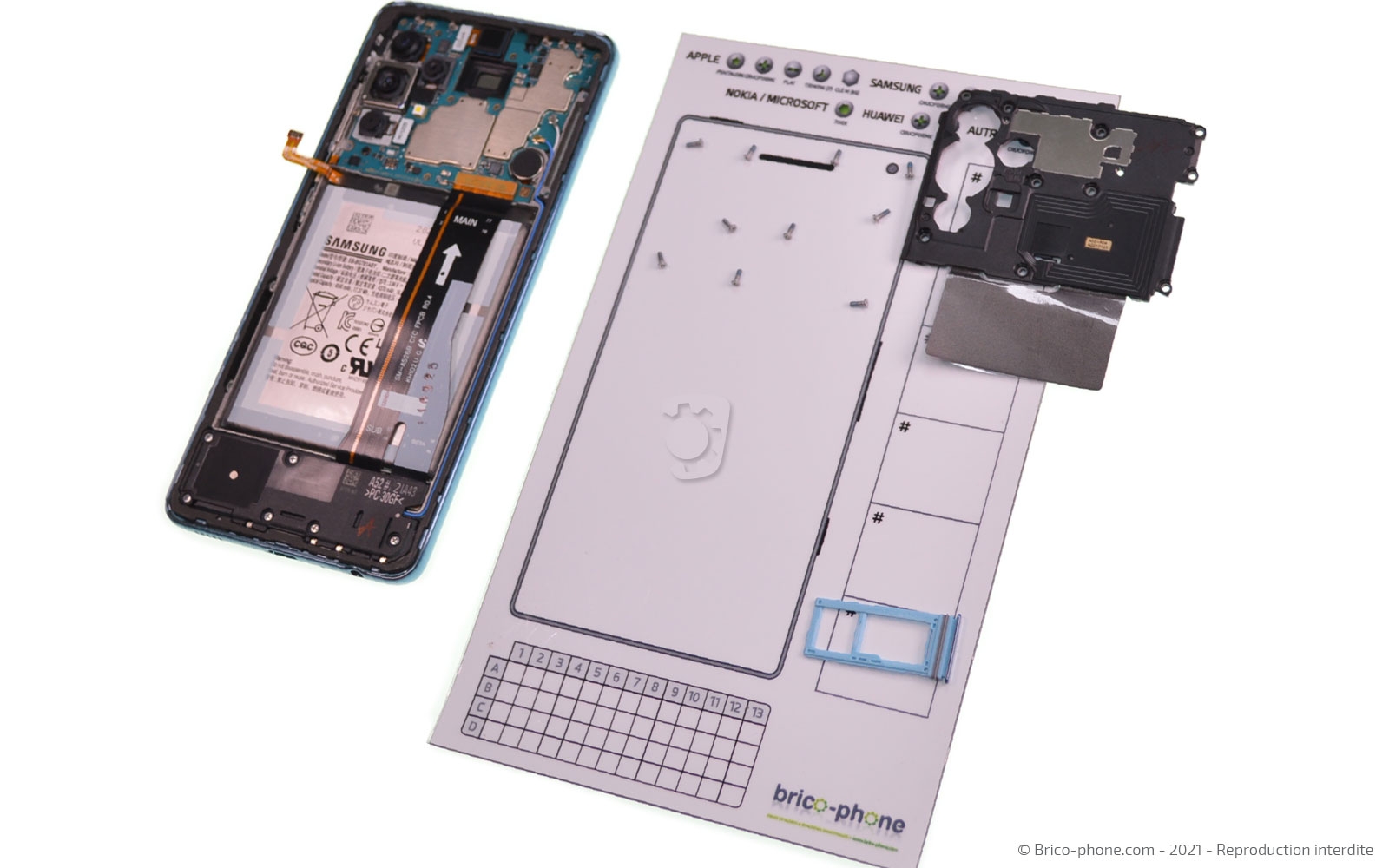 Démontage complet sur Galaxy A52 photo 2