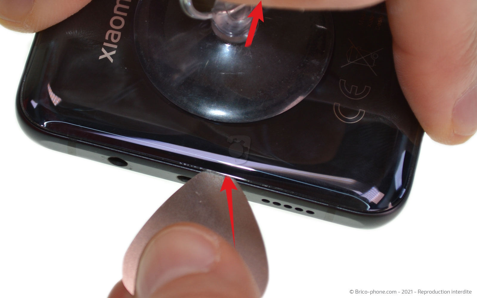 changement de l'écran (vitre et LCD) sur Mi Note 10 photo 1