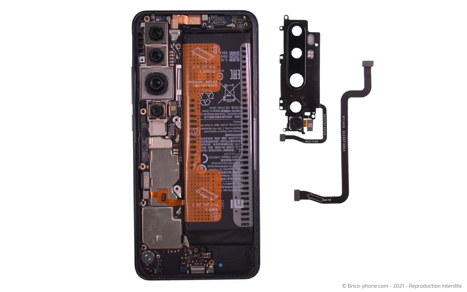 changement de l'écran (vitre et LCD) sur Mi Note 10 photo 4