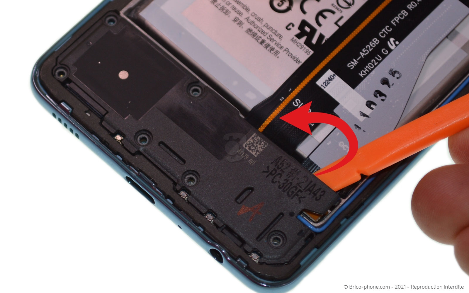 Changement du bloc écran sur Galaxy A52 photo 2