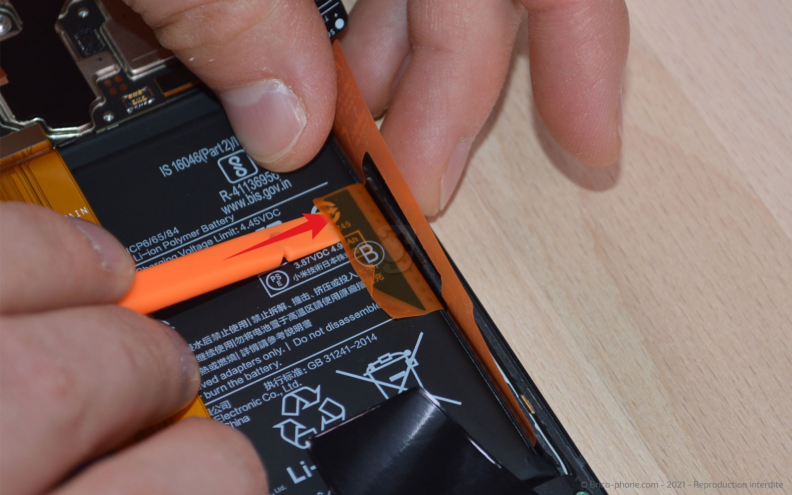 Changement de batterie sur Mi 10T photo 2