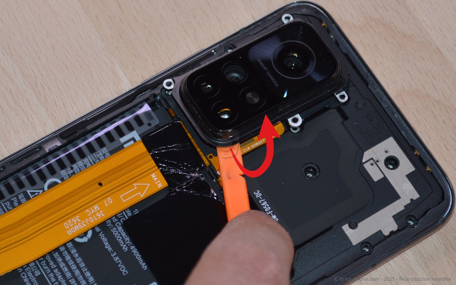 Changement de batterie sur Mi 10T photo 2