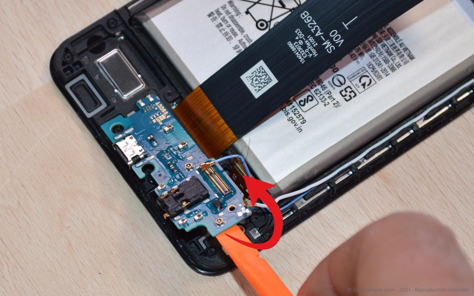 Tutoriel de remplacement pour le connecteur de charge du Samsung Galaxy A32