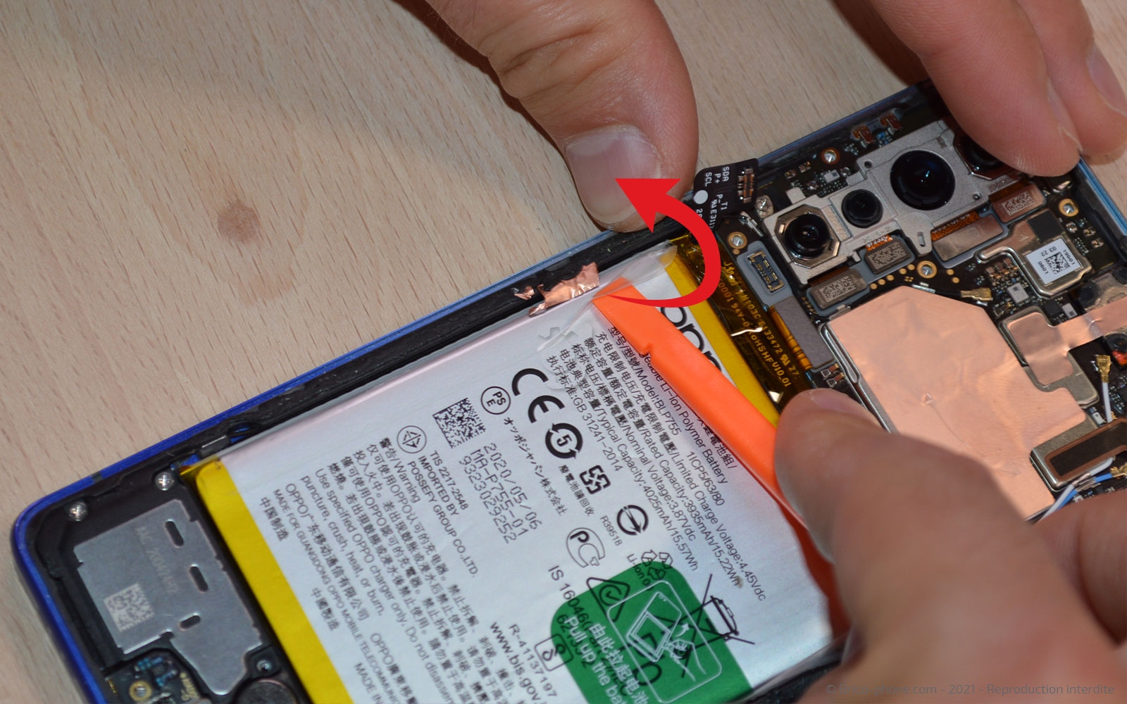 Changement de la batterie sur Find X2 Neo photo 2