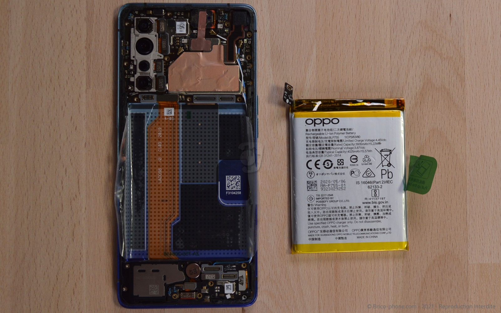 Changement de la batterie sur Find X2 Neo photo 4