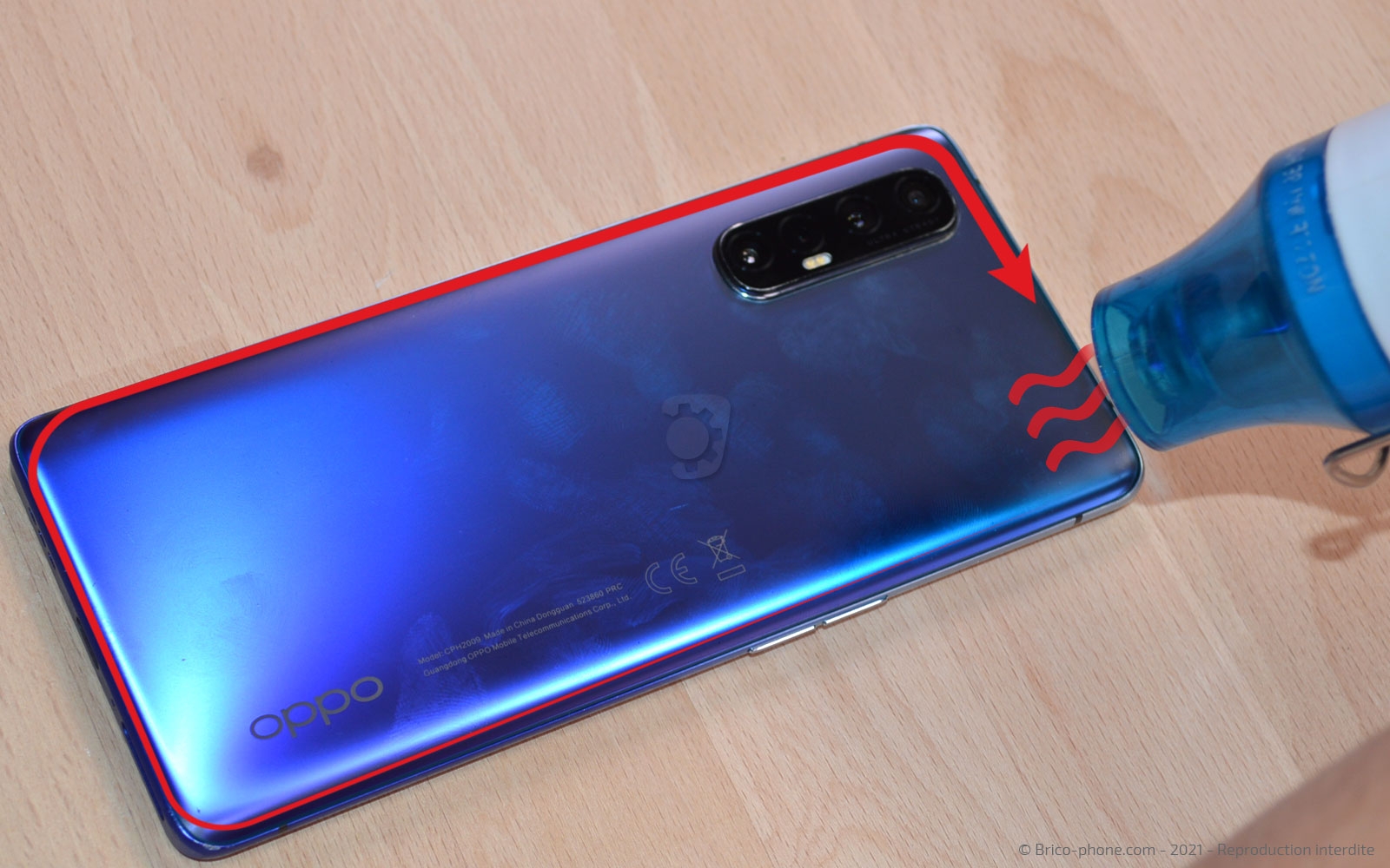 Changement de la vitre arrière sur Find X2 Neo photo 2