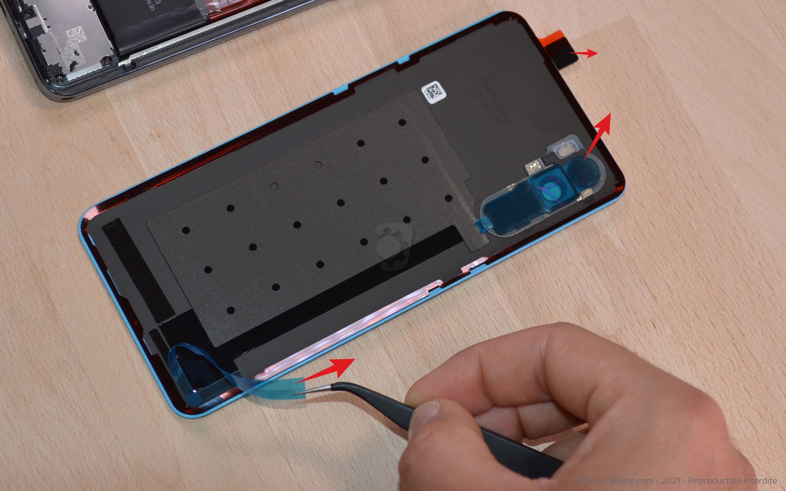 Changement de la vitre arrière sur OnePlus Nord photo 1
