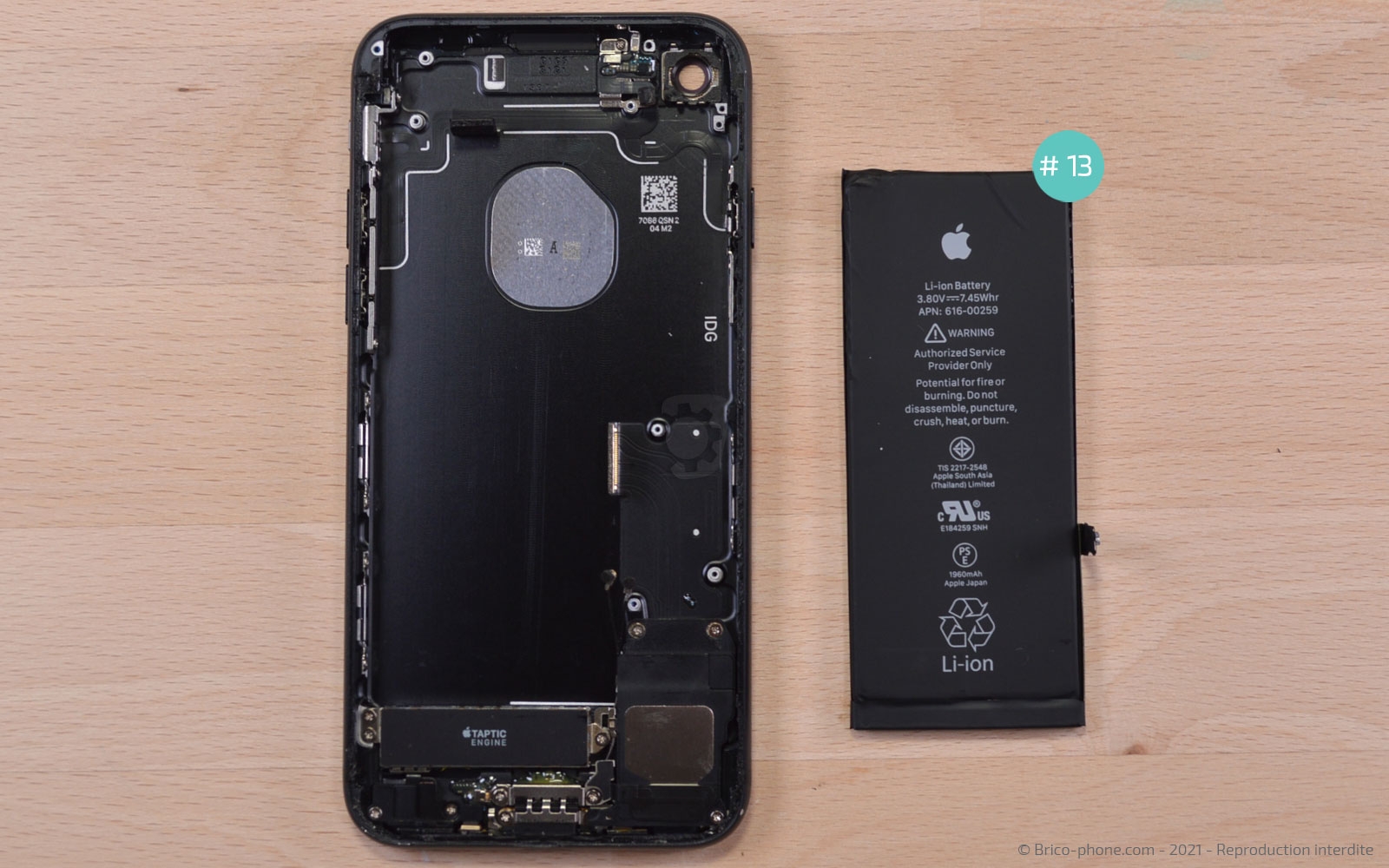 Changement de la coque arrière sur iPhone 7 photo 4