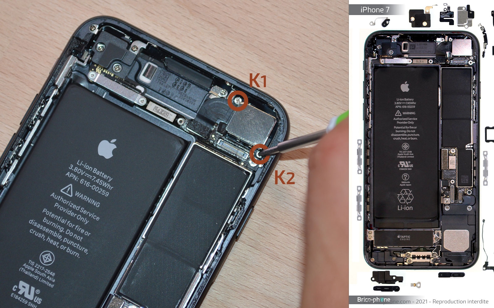 Changement de la coque arrière sur iPhone 7 photo 1