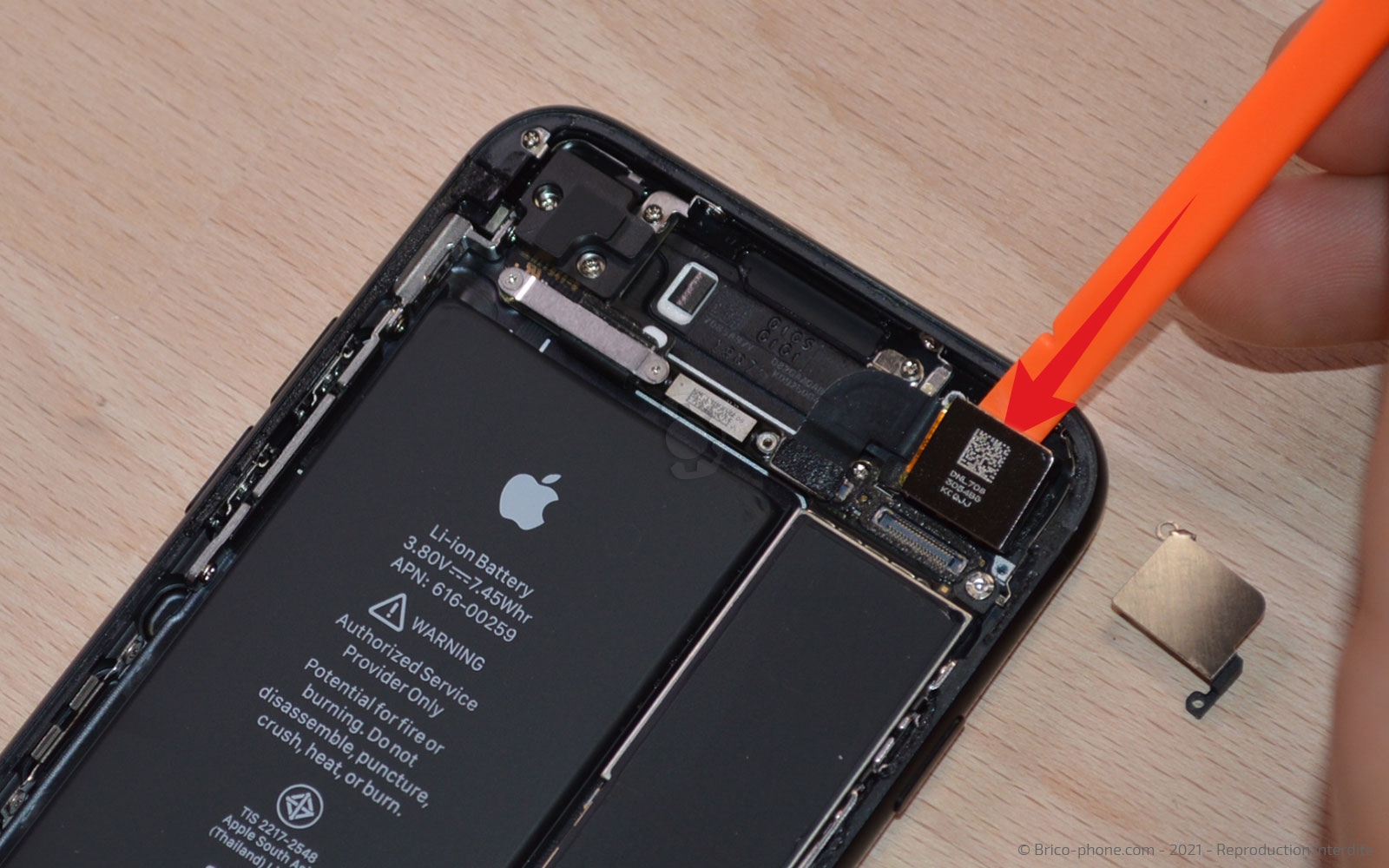 Changement de la coque arrière sur iPhone 7 photo 4