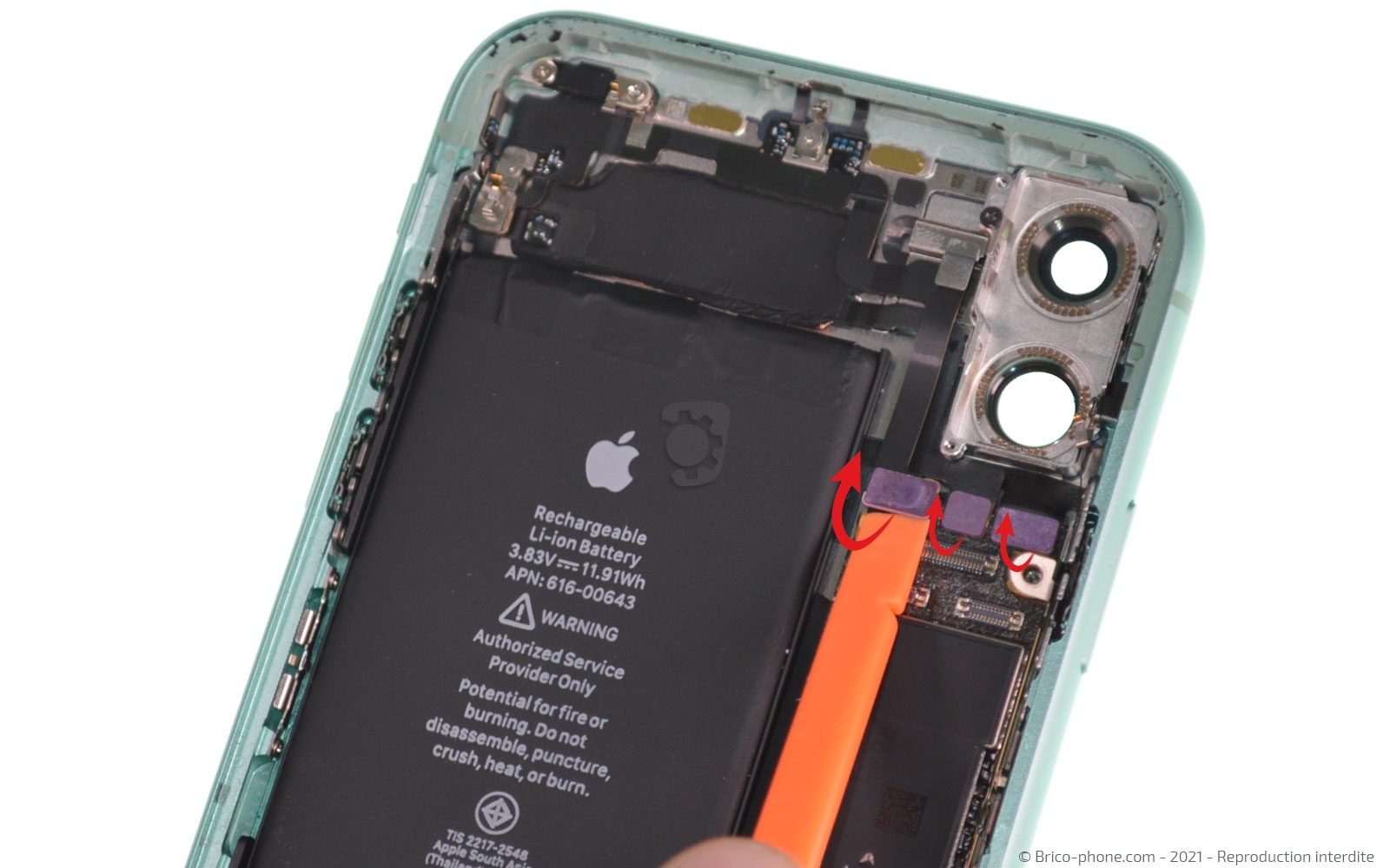 Changement de la coque arrière sur iPhone 11 photo 2