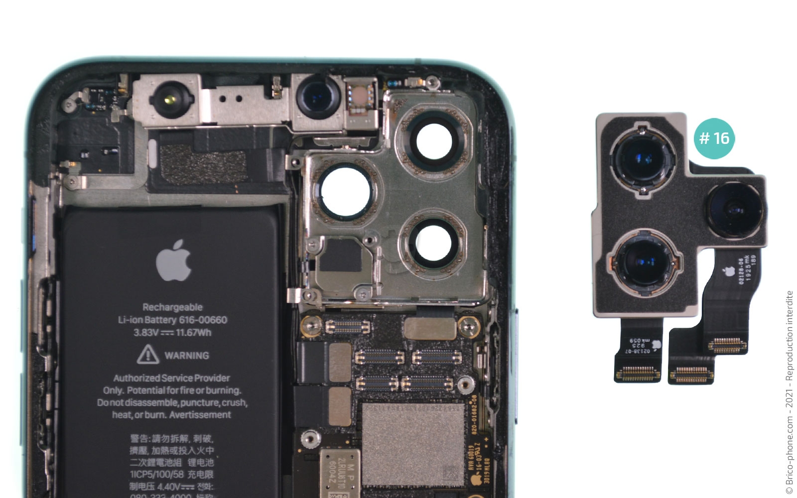 Changement de la coque arrière sur iPhone 11 Pro photo 4