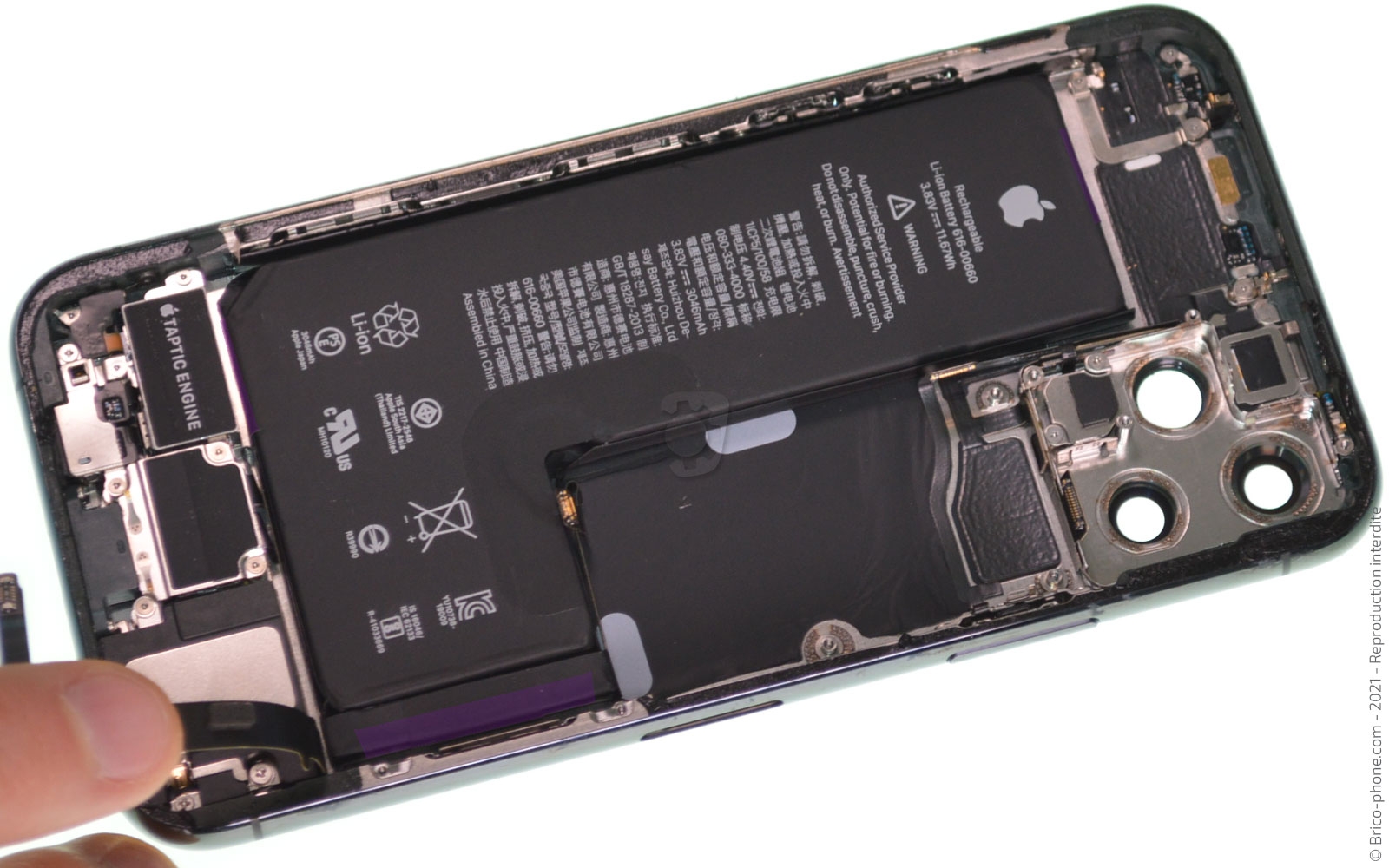 Changement de la coque arrière sur iPhone 11 Pro photo 1