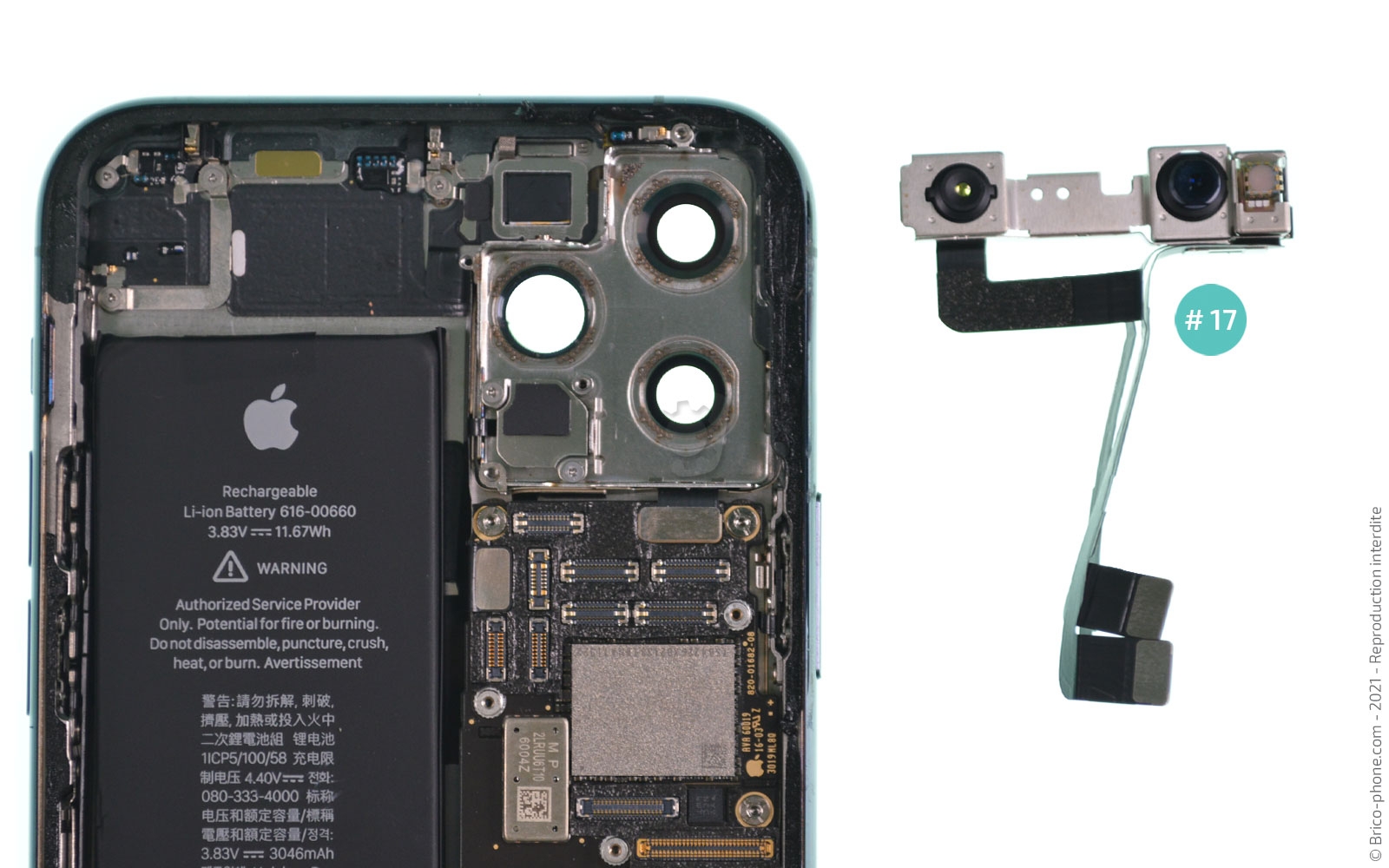 Changement de la coque arrière sur iPhone 11 Pro photo 4