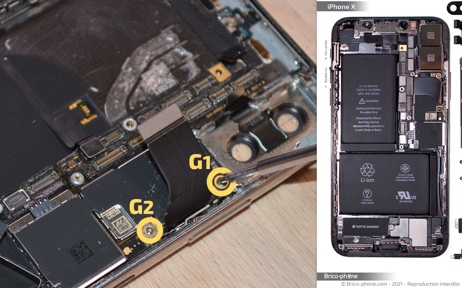 Changement de la coque arrière complète sur iPhone X photo 2