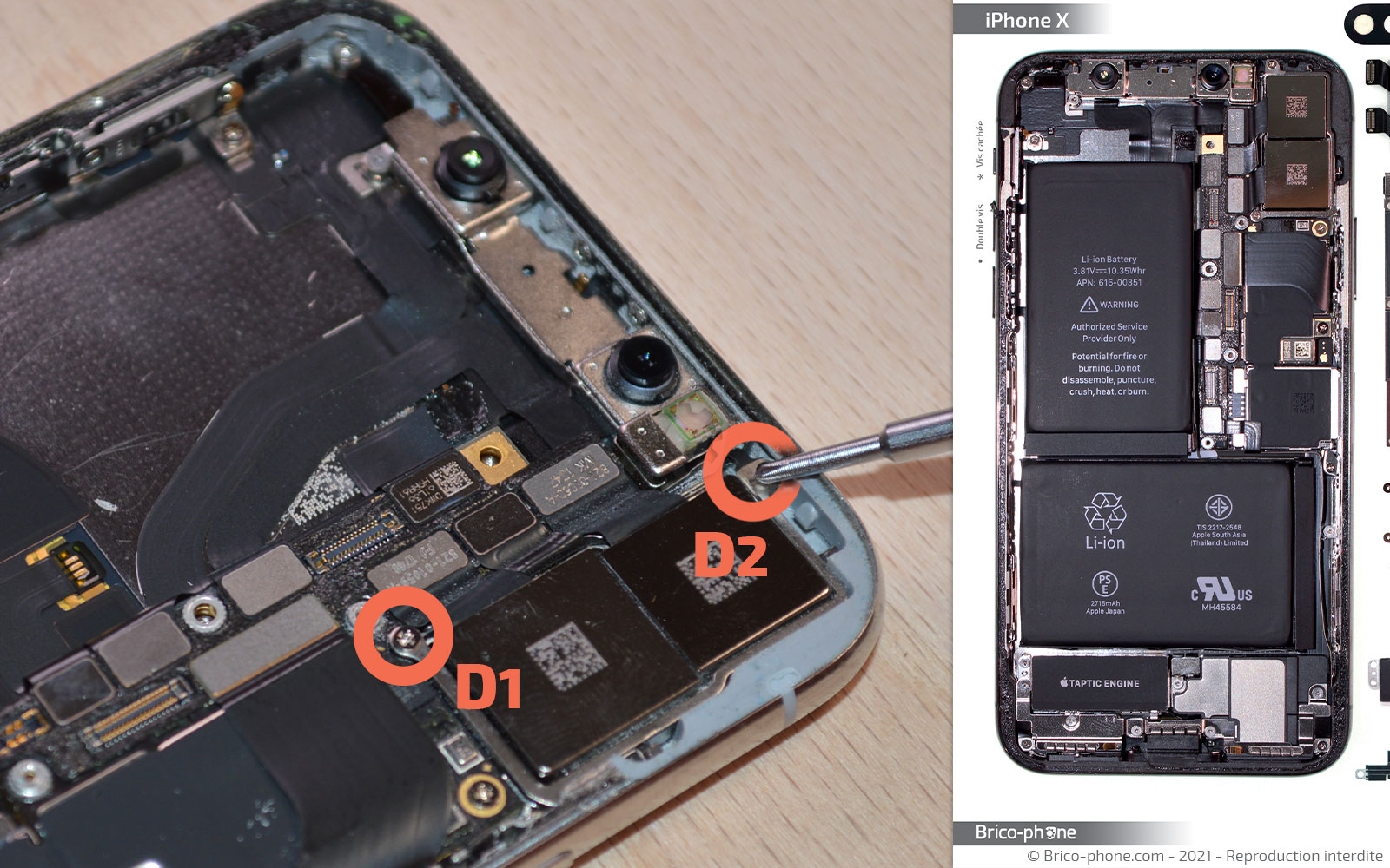 Changement de la coque arrière complète sur iPhone X photo 1