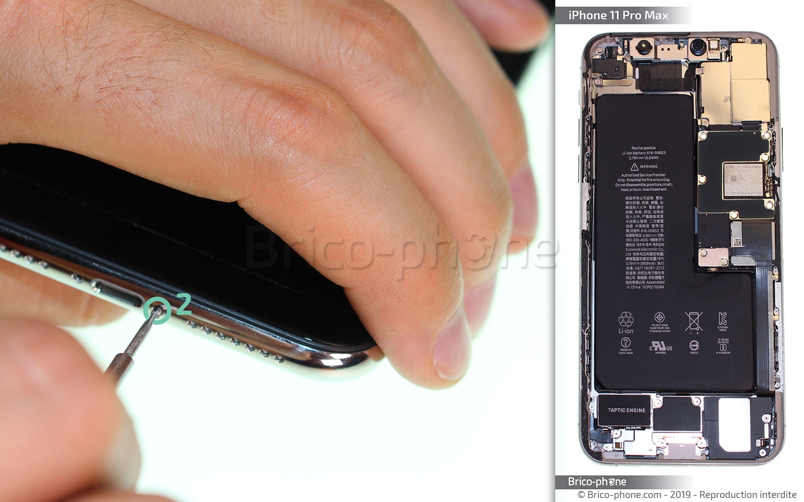 Changement de la coque arrière complète sur iPhone 11 Pro Max photo 2