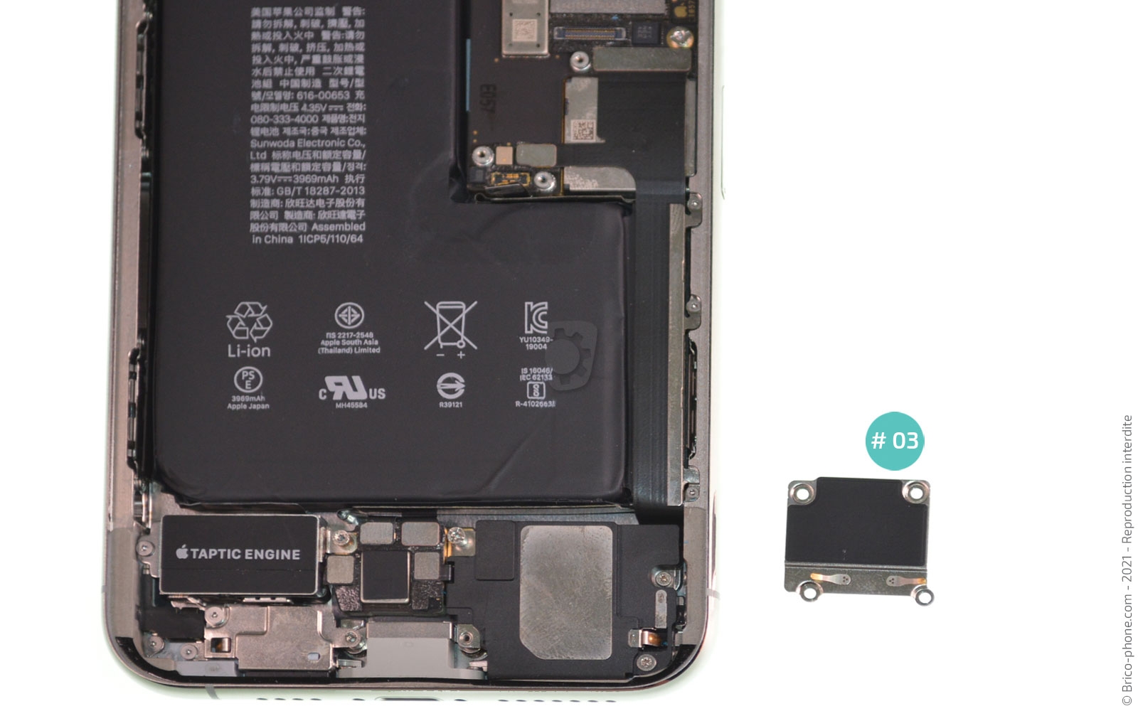 Changement de la coque arrière complète sur iPhone 11 Pro Max photo 3