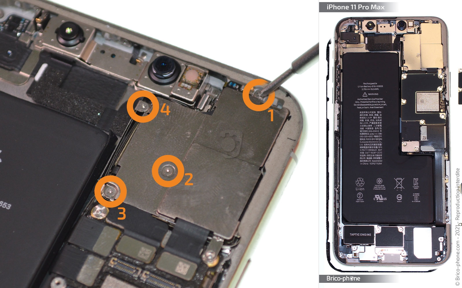 Changement de la coque arrière complète sur iPhone 11 Pro Max photo 1