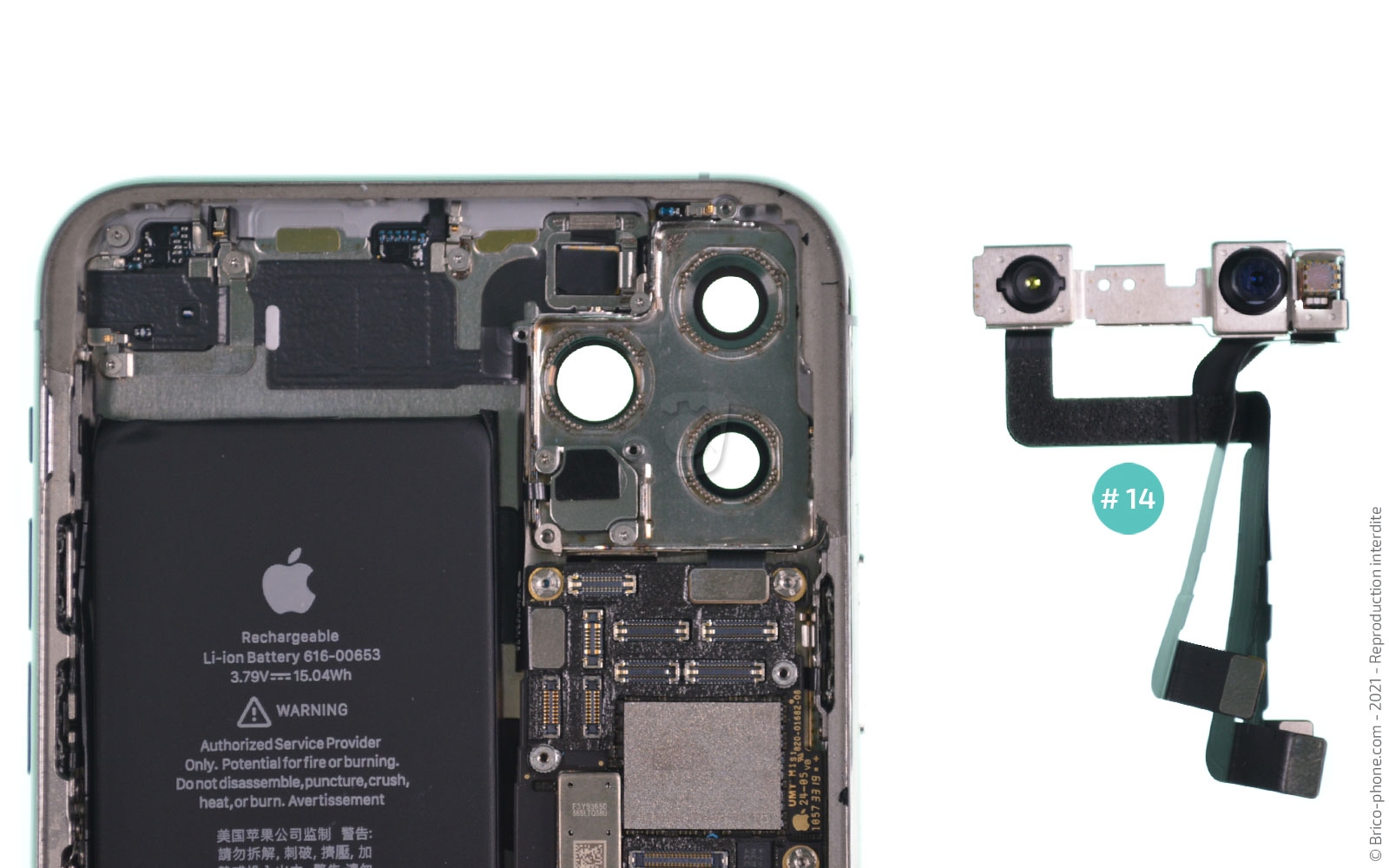 Changement de la coque arrière complète sur iPhone 11 Pro Max photo 4